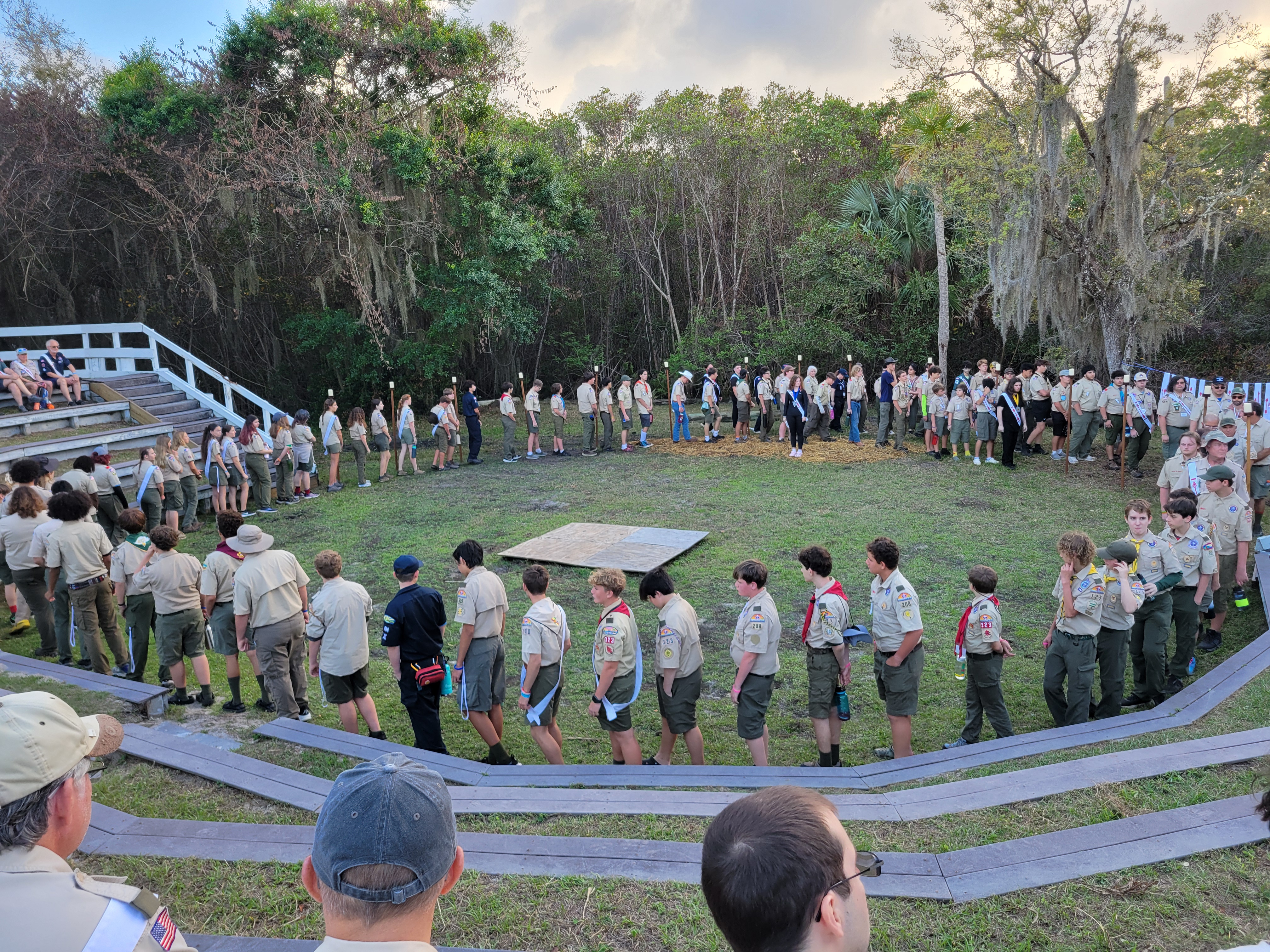 Scouting activity stock image