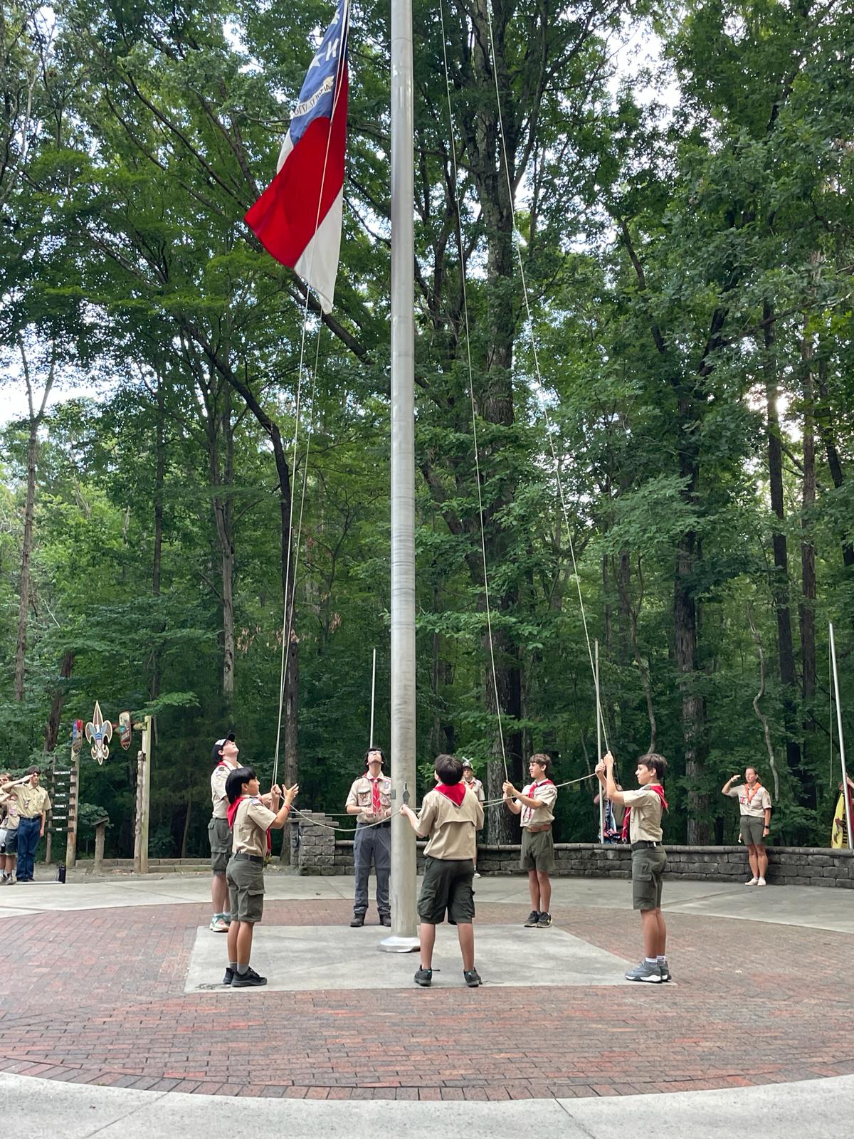 Scouting activity stock image