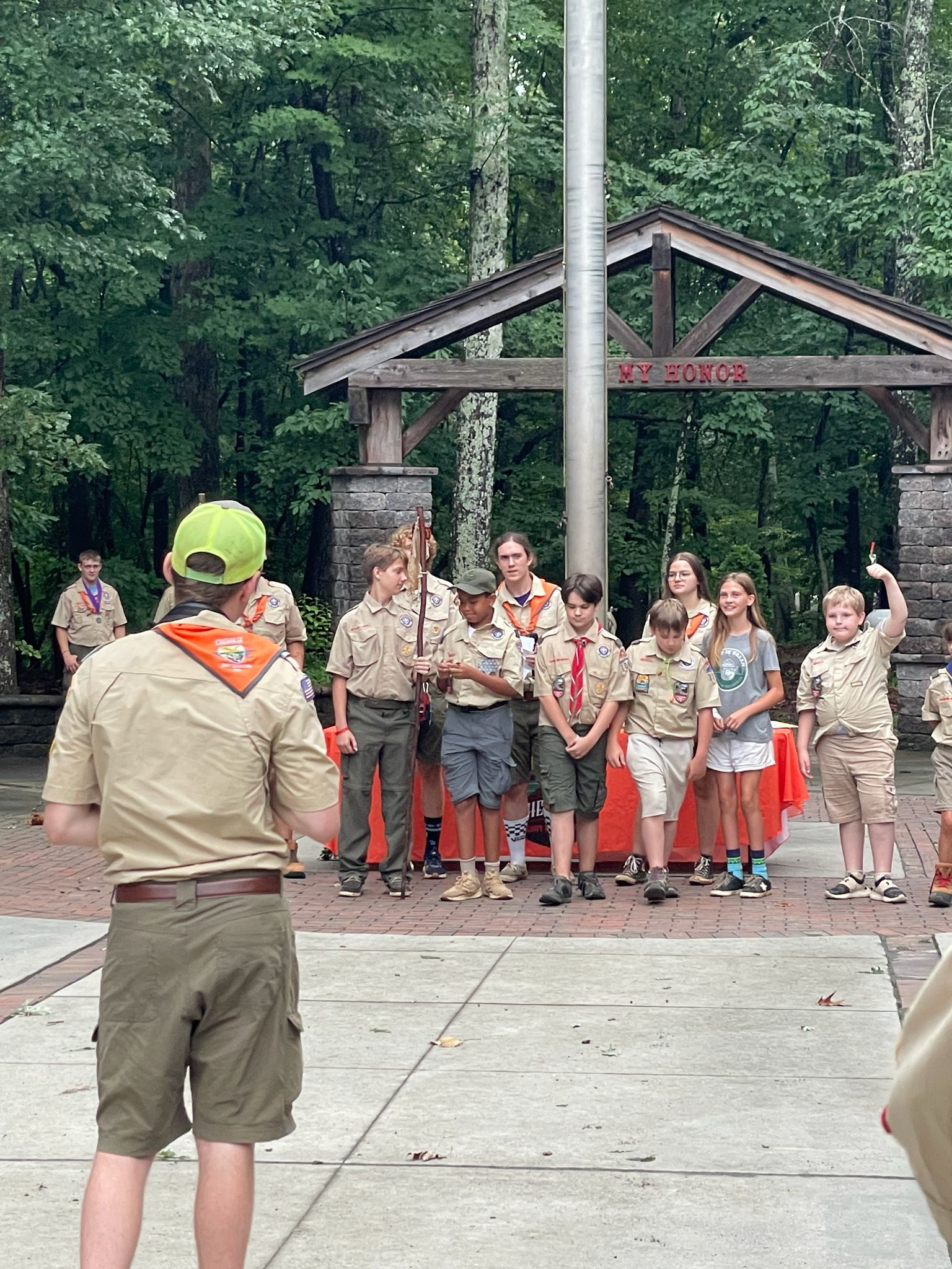 Scouting activity stock image