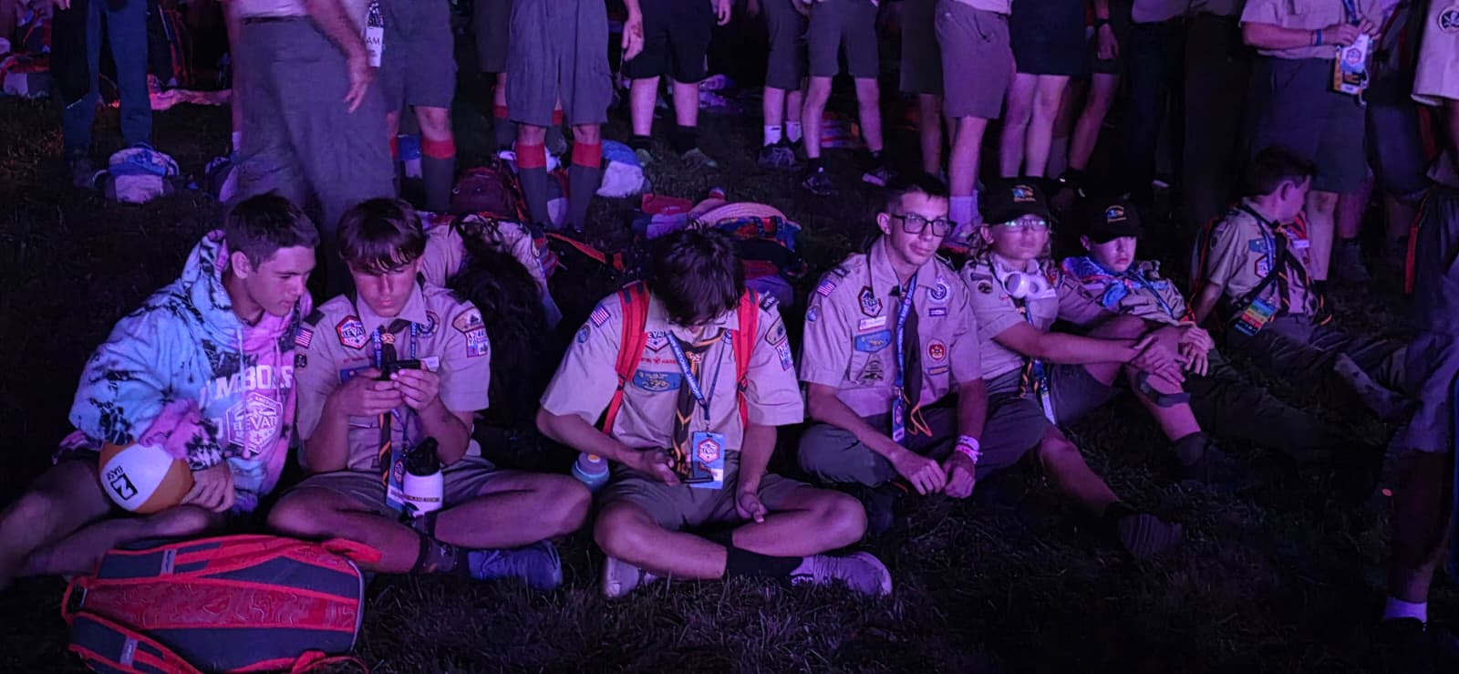 Scouting activity stock image