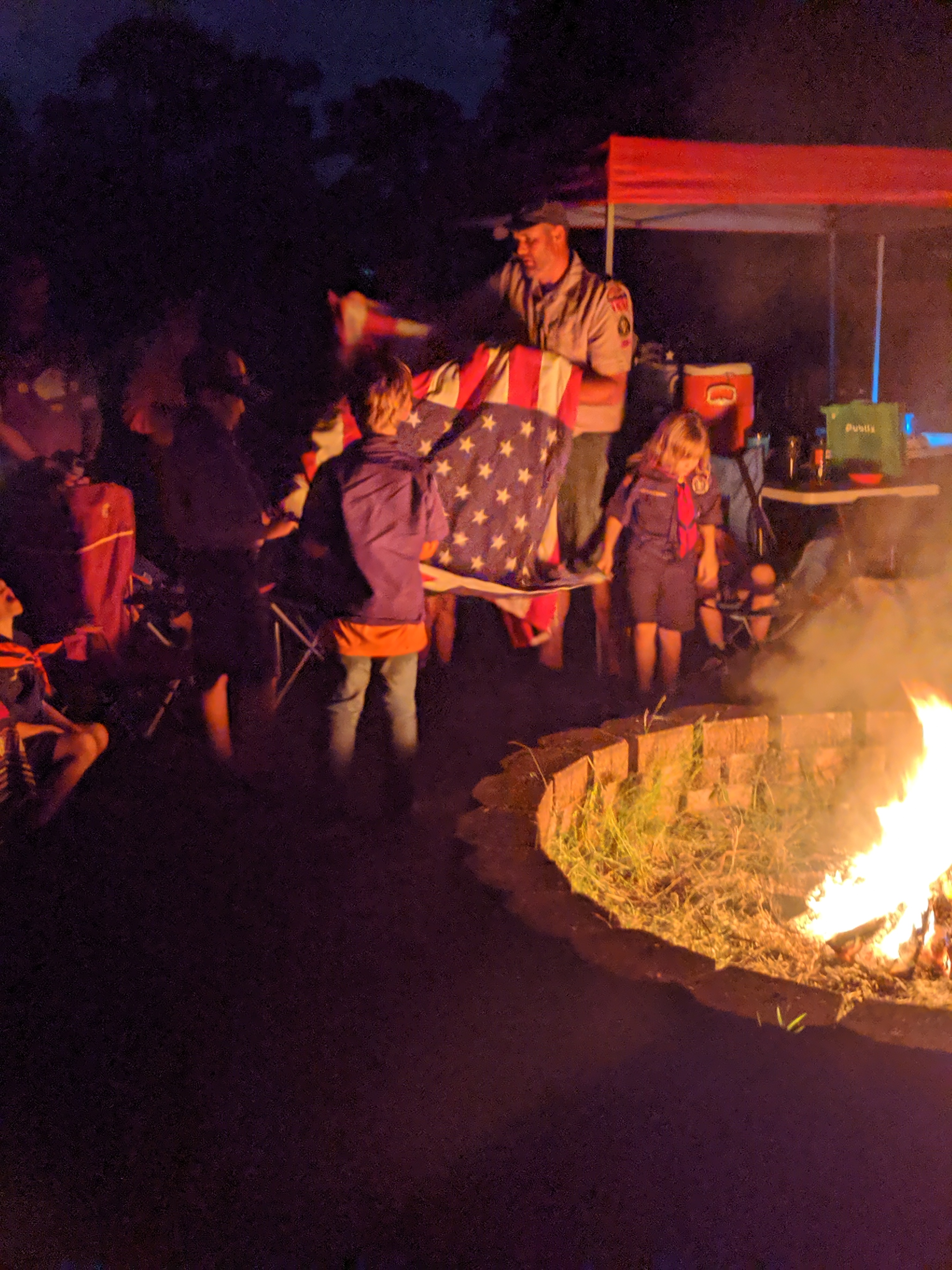 Scouting activity stock image